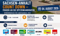Sachsen-Anhalt Countdown – Fragen an die Spitzenkandidaten Verbändedialog zur Landtagswahl 2026